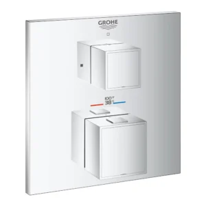 Grohe Single Function 2-Handle Thermostatic Valve Trim in Chrome