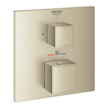 Grohe Single Function 2-Handle Thermostatic Valve Trim in Brushed Nickel