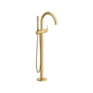Grohe Single-Handle Freestanding Tub Faucet With 1.75 Gpm Hand Shower in Brushed Cool Sunrise