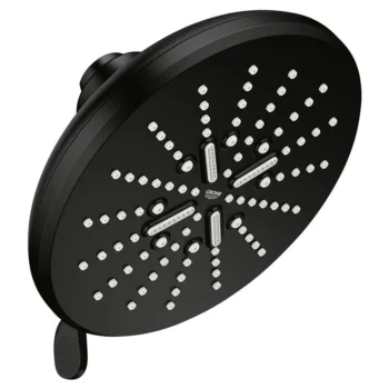 Grohe Shower Head, 6-1/2 - 3 Sprays, 1.75Gpm in Matte Black