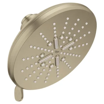 Grohe Shower Head, 6-1/2 - 3 Sprays, 1.75Gpm in Brushed Nickel