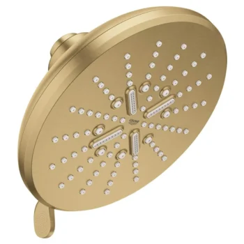 Grohe Shower Head, 6-1/2 - 3 Sprays, 1.75Gpm in Brushed Cool Sunrise