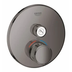 Grohe Single Function Thermostatic Valve Trim in Hard Graphite