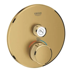 Grohe Single Function Thermostatic Valve Trim in Brushed Cool Sunrise
