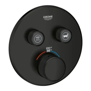 Grohe Dual Function Thermostatic Valve Trim in Matte Black
