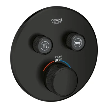 Grohe Dual Function Thermostatic Valve Trim in Matte Black