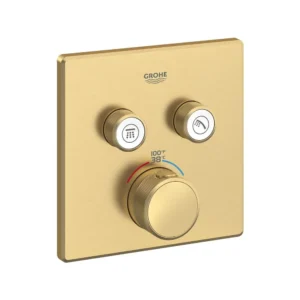 Grohe Dual Function Thermostatic Valve Trim in Brushed Cool Sunrise