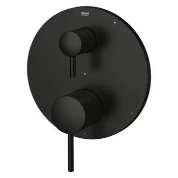 Grohe Timeless Pressure Balance Valve Trim With 3-Way Diverter With Cartridge in Matte Black