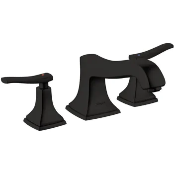 Hansgrohe Metropol Classic 3-Hole Roman Tub Set Trim with Cross Handles in Matte Black