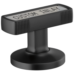 Brizo Kintsu®: Widespread Lavatory Knob Handles with Custom Inlay In Matte Black