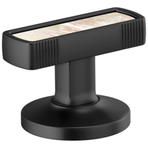 Brizo Kintsu®: Widespread Lavatory Handle Kit with Mother of Pearl Insert In Matte Black