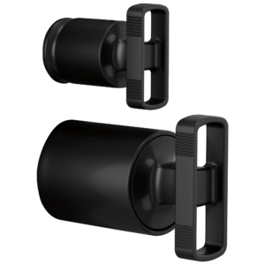 Brizo Kintsu®: Pressure Balance Integrated Diverter Trim Knob Handles In Matte Black