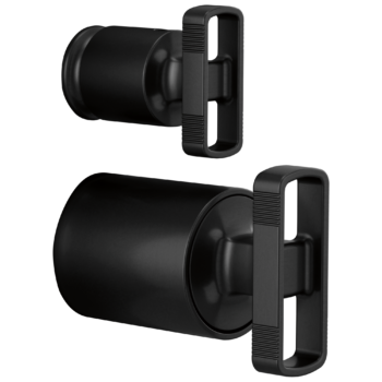 Brizo Kintsu®: Pressure Balance Integrated Diverter Trim Knob Handles In Matte Black
