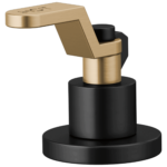 Brizo Litze®: Widespread Handle Kit - Industrial Lever In Matte Black / Luxe Gold