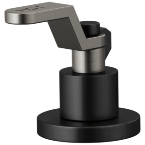 Brizo Litze®: Widespread Handle Kit – Industrial Lever In Matte Black / Luxe Steel