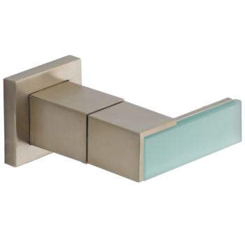 Brizo Siderna®: Wall Mount Lavatory Green Glass Lever Handle Kit In Brushed Nickel