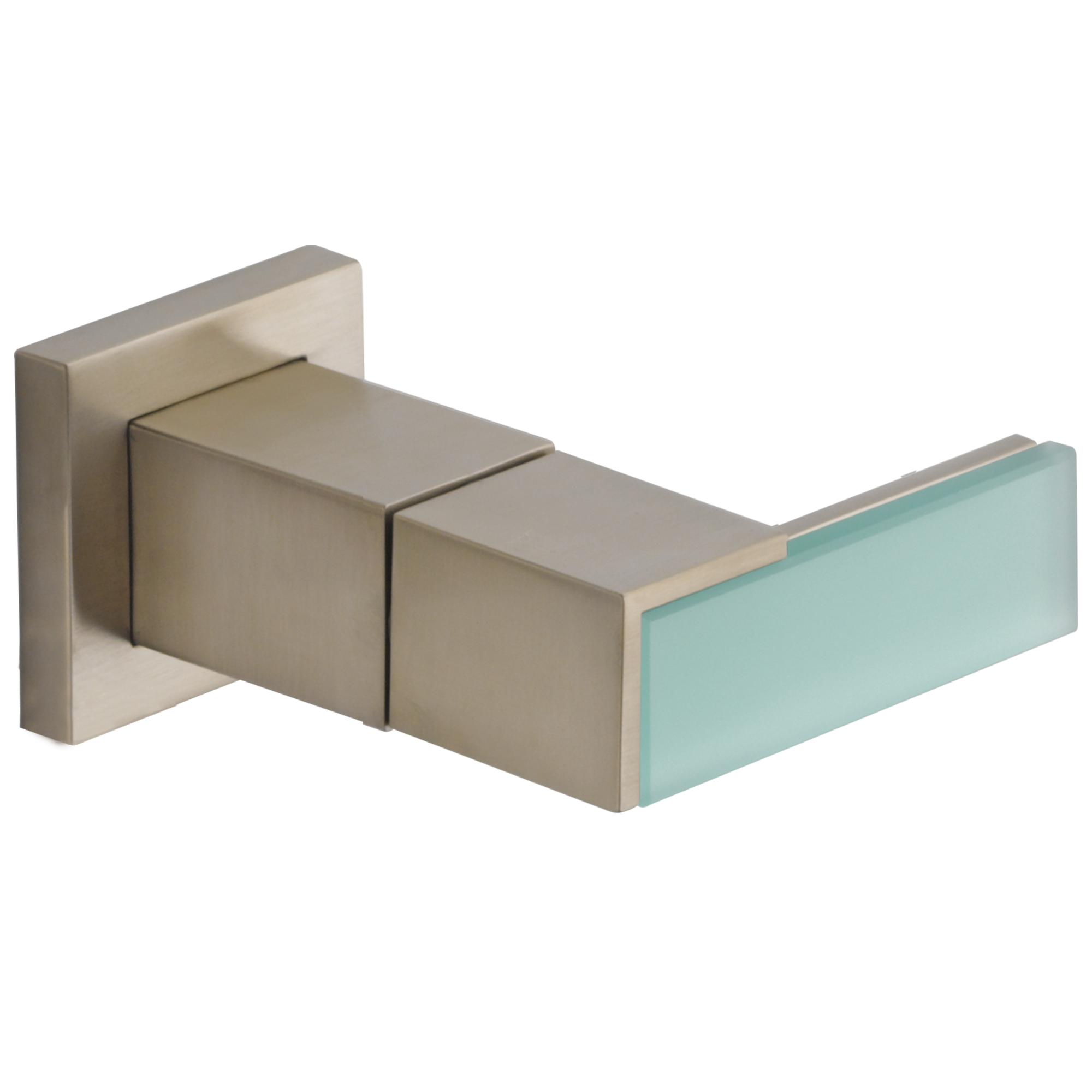 Brizo Siderna®: Wall Mount Lavatory Green Glass Lever Handle Kit In Brushed Nickel