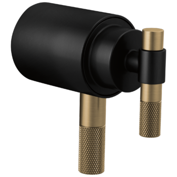 Brizo Litze®: Tempassure® Thermostatic Trim Handle Kit - T-Lever In Matte Black / Luxe Gold