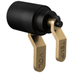 Brizo Litze®: Tempassure® Thermostatic Trim Handle Kit - Industrial Lever In Matte Black / Luxe Gold