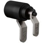 Brizo Litze®: Tempassure® Thermostatic Trim Handle Kit - Industrial Lever In Matte Black / Luxe Steel