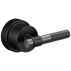 Brizo Litze®: Pressure Balance Valve Trim Handle Kit – T-Lever In Matte Black / Luxe Steel