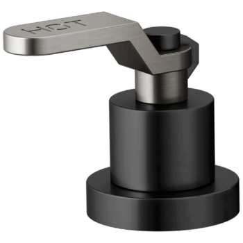 Brizo Litze®: Roman Tub Handle Kit - Industrial Lever In Matte Black / Luxe Steel