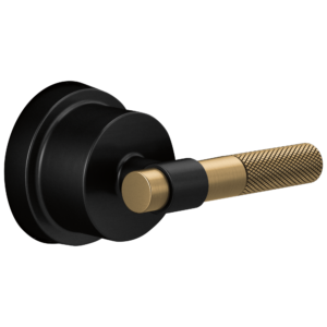 Brizo Litze®: Sensori® Thermostatic Valve Trim Handle Kit – T-Lever In Matte Black / Luxe Gold