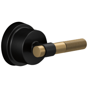 Brizo Litze®: Sensori® Thermostatic Valve Trim Handle Kit - T-Lever In Matte Black / Luxe Gold