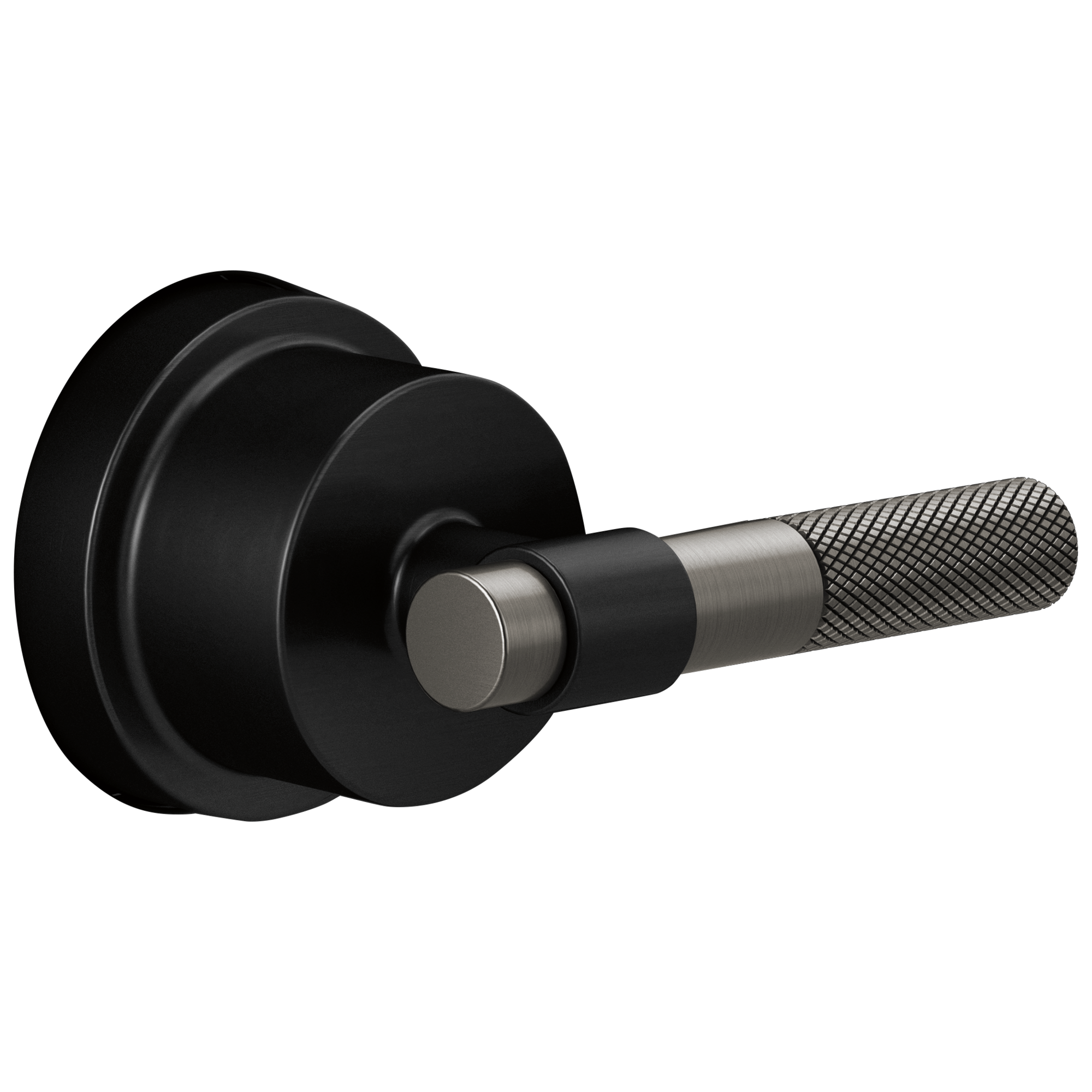 Brizo Litze®: Sensori® Thermostatic Valve Trim Handle Kit - T-Lever In Matte Black / Luxe Steel