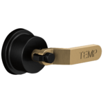 Brizo Litze®: Sensori® Thermostatic Valve Trim Handle Kit - Industrial Lever In Matte Black / Luxe Gold