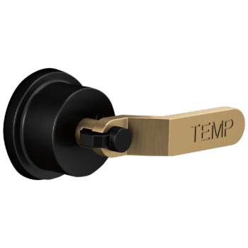 Brizo Litze®: Sensori® Thermostatic Valve Trim Handle Kit - Industrial Lever In Matte Black / Luxe Gold