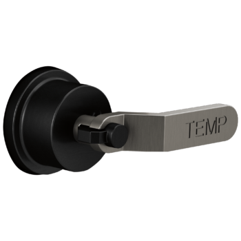 Brizo Litze®: Sensori® Thermostatic Valve Trim Handle Kit - Industrial Lever In Matte Black / Luxe Steel