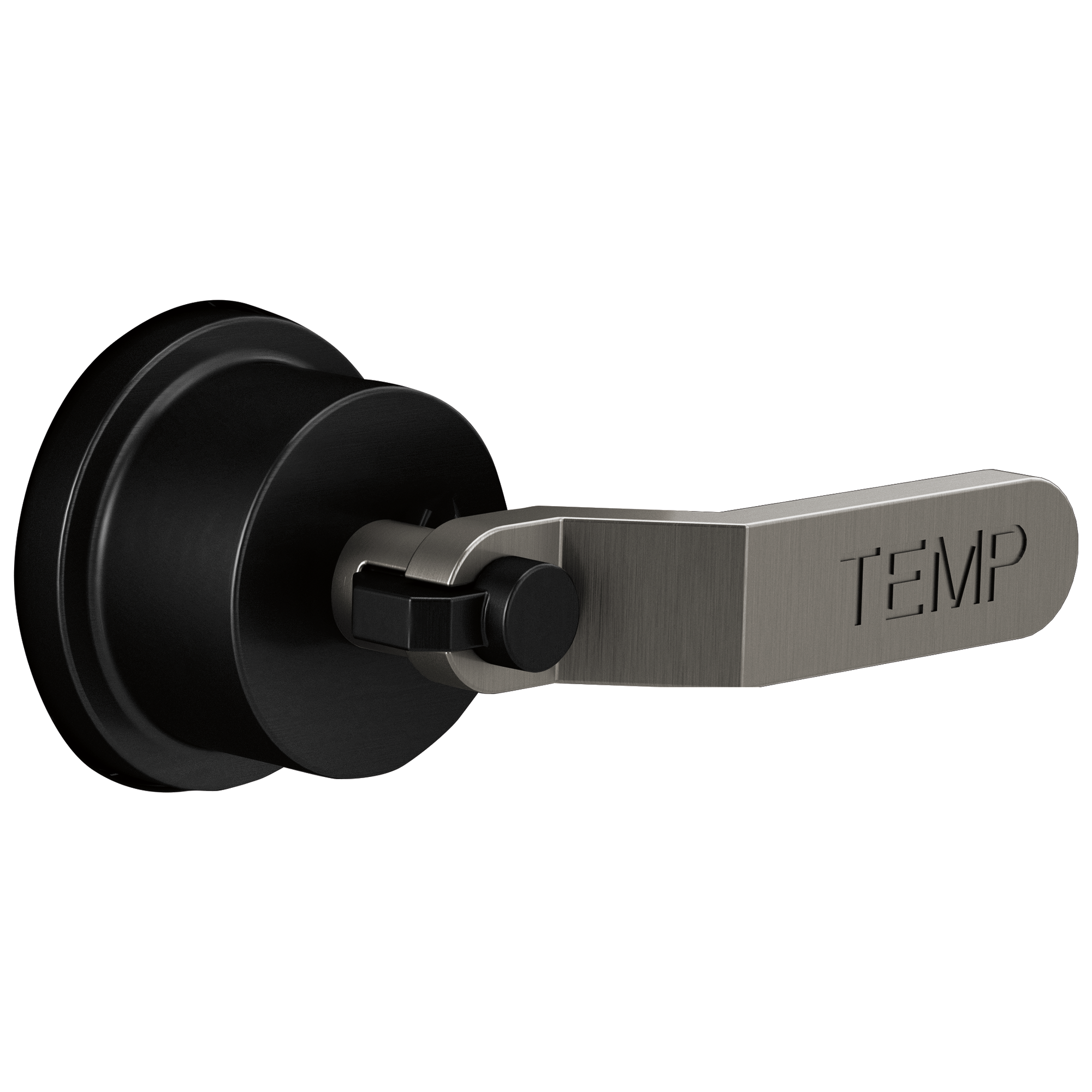 Brizo Litze®: Sensori® Thermostatic Valve Trim Handle Kit - Industrial Lever In Matte Black / Luxe Steel