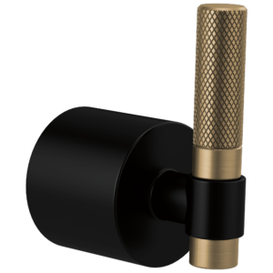 Brizo Litze®: Single-Handle Freestanding Tub Filler Handle Kit – T-Lever In Matte Black / Luxe Gold