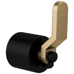 Brizo Litze®: Single-Handle Freestanding Tub Filler Handle Kit – Industrial Lever In Matte Black / Luxe Gold