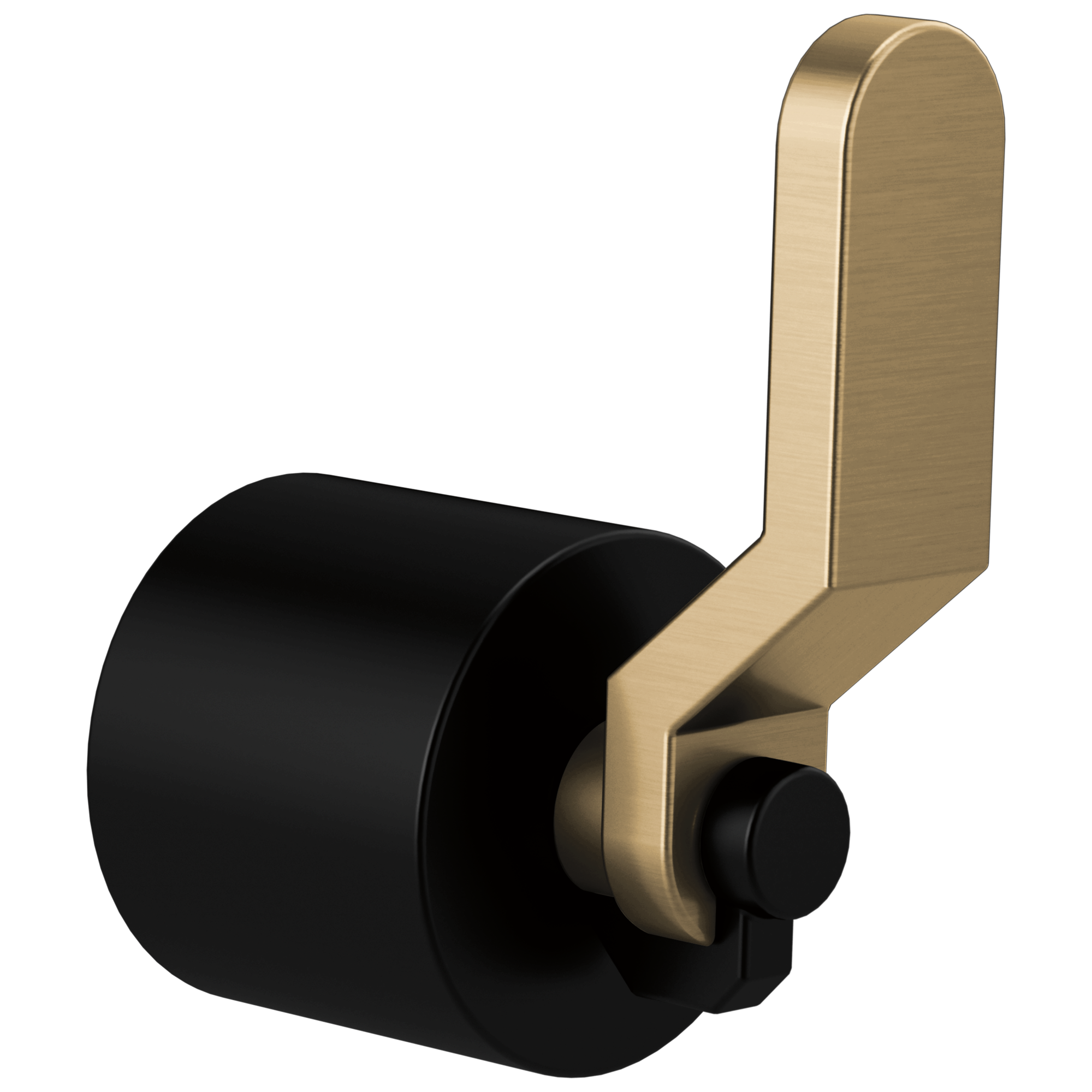 Brizo Litze®: Single-Handle Freestanding Tub Filler Handle Kit - Industrial Lever In Matte Black / Luxe Gold