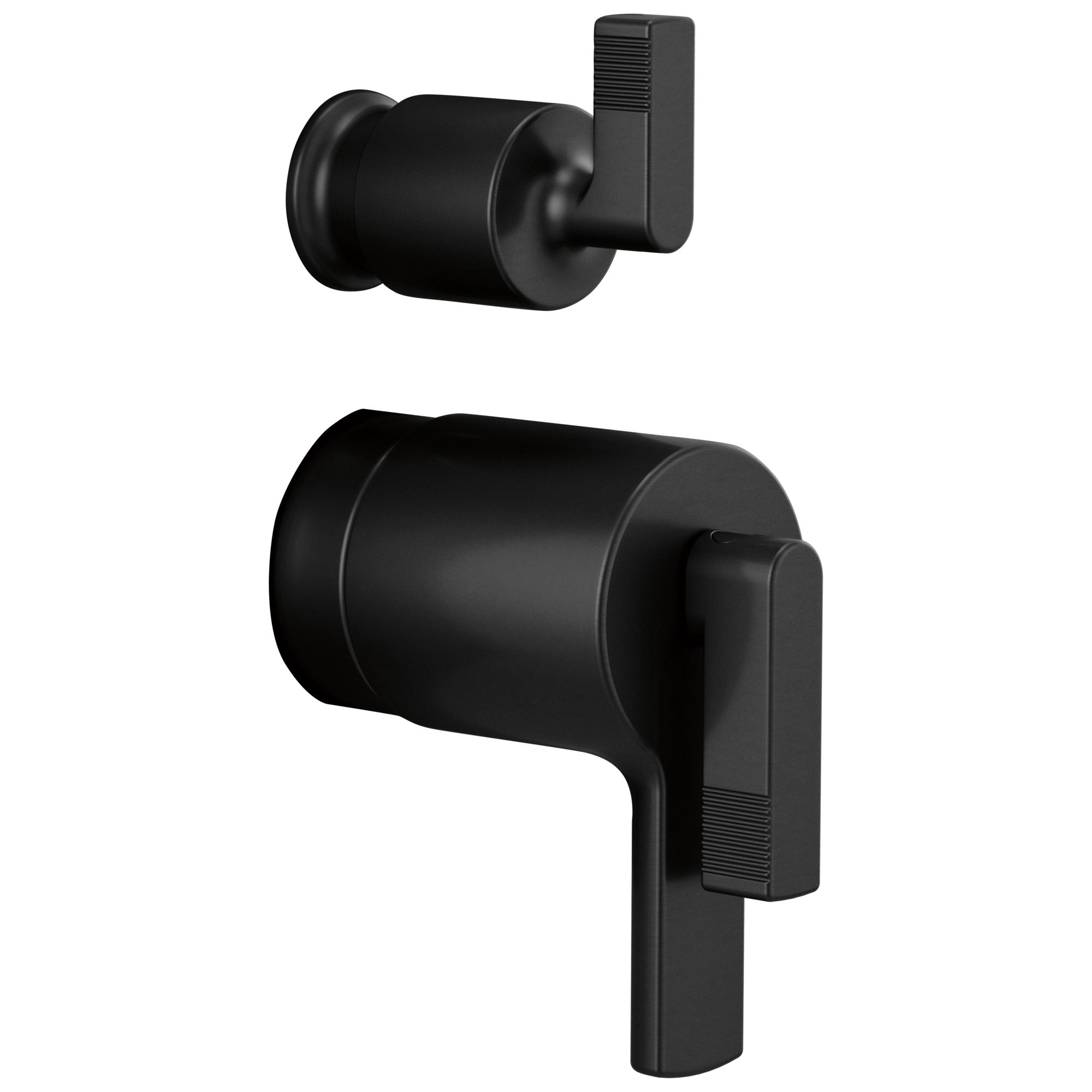 Brizo Kintsu®: TempAssure® Thermostatic Integrated Diverter Trim Lever Handles In Matte Black