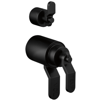 Brizo Litze®: Tempassure® Thermostatic Valve With Diverter Trim Handle Kit - Industrial Lever In Matte Black