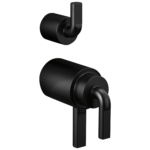 Brizo Litze®: Tempassure® Thermostatic Valve With Diverter Trim Handle Kit - Notch Lever In Matte Black