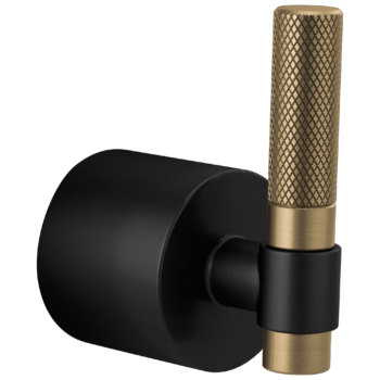 Brizo Litze®: 3 And 6 Setting Diverter Trim Handle Kit - T-Lever In Matte Black / Luxe Gold