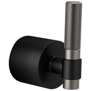 Brizo Litze®: 3 And 6 Setting Diverter Trim Handle Kit - T-Lever In Matte Black / Luxe Steel
