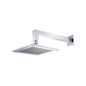 Isenberg 8″ Solid Brass Showerhead / Rainhead With 12″ Wall Mount Shower Arm In Chrome