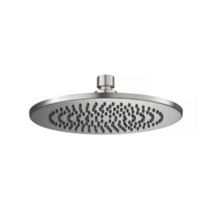 Flusso 8″ Solid Brass Showerhead / Rainhead – Round In Brushed Nickel