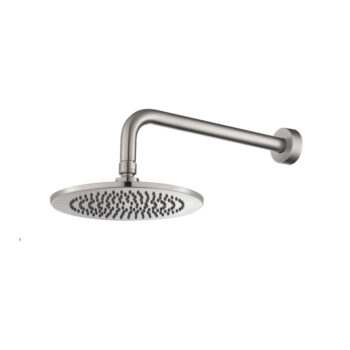 Isenberg 8" Solid Brass Showerhead / Rainhead With 12" Wall Mount Shower Arm In Polished Nickel - Image 2