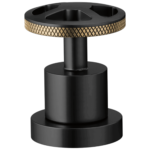 Brizo Litze®: Roman Tub Handle Kit - Wheel In Matte Black / Luxe Gold