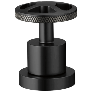 Brizo Litze®: Roman Tub Handle Kit - Wheel In Matte Black / Luxe Steel