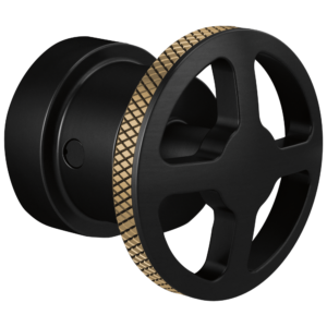 Brizo Litze®: Sensori® Thermostatic Valve Trim Handle Kit – Wheel In Matte Black / Luxe Gold