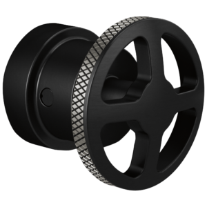 Brizo Litze®: Sensori® Thermostatic Valve Trim Handle Kit – Wheel In Matte Black / Luxe Steel