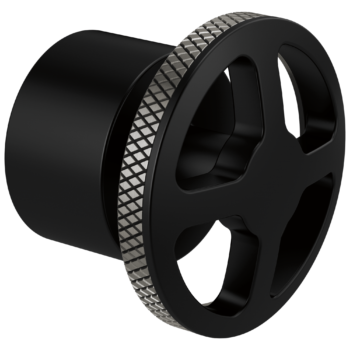 Brizo Litze®: Single-Handle Freestanding Tub Filler Handle Kit - Wheel In Matte Black / Luxe Steel