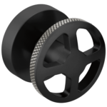 Brizo Litze®: Two-Handle Wall Mount Tub Filler Handle Kit - Wheel In Matte Black / Luxe Steel